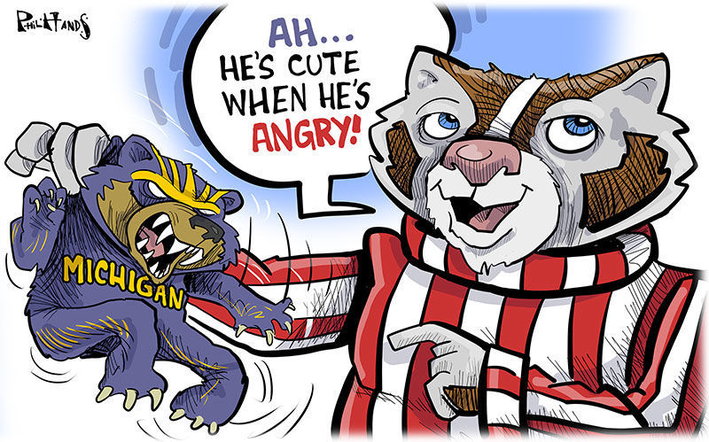 Bucky finds Michigan adorable